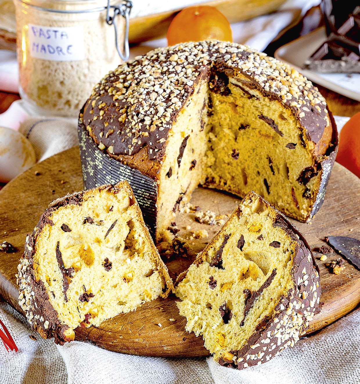 Der biologische Schokoladenpanettone