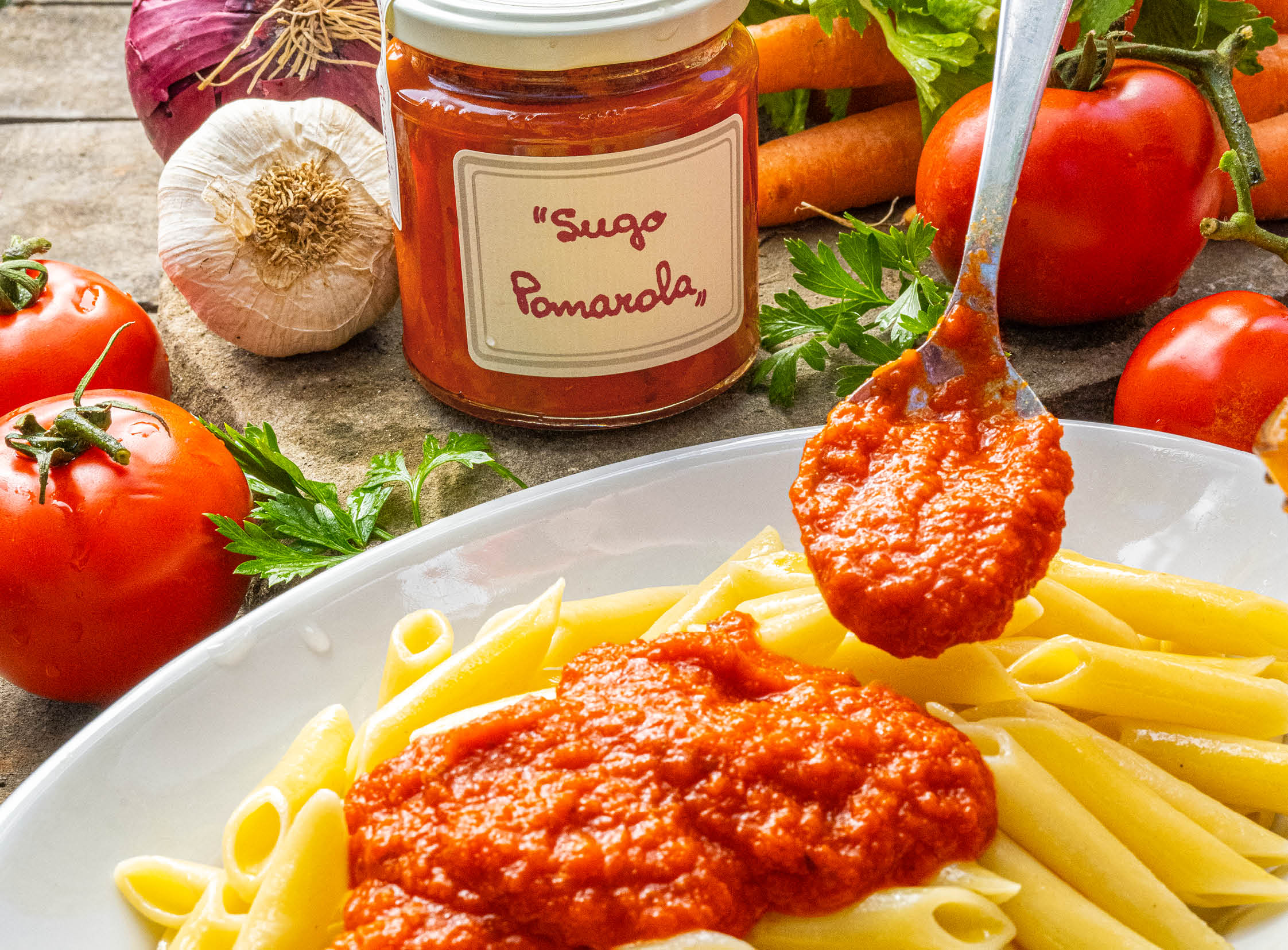 Sauce with tomatoes and carrots Pomarola sauce (Box with 6 jars of 280 g  ( oz)) | La Vialla